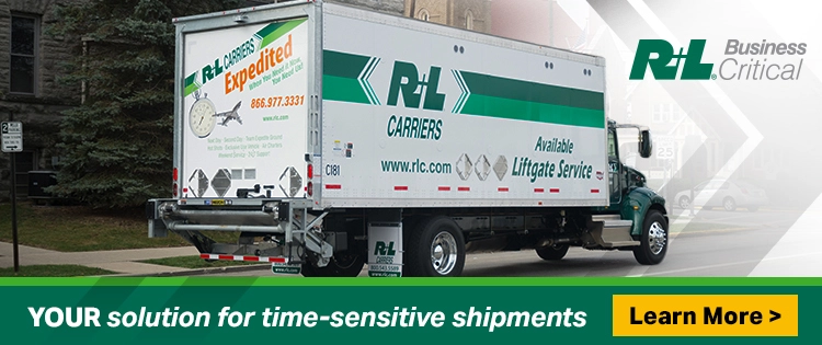 R+L Carriers Business Critical - YOUR Solution for Time-Sensitive Shipments - Click to Learn More.
