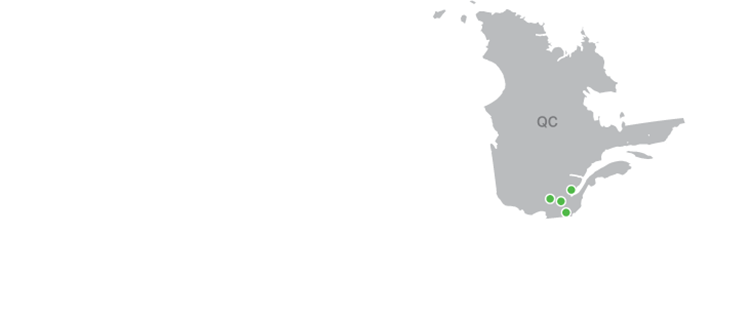 Map of Quebec